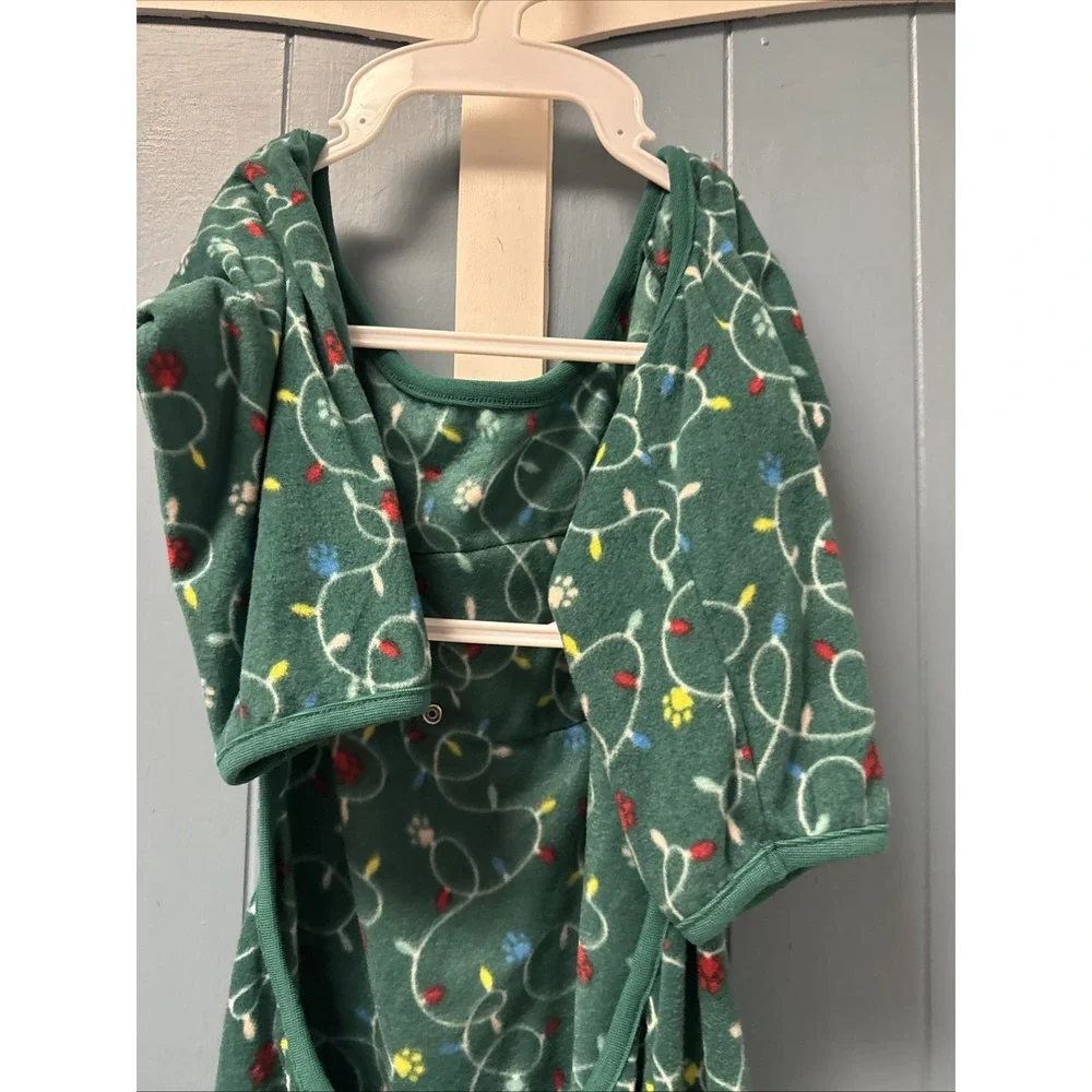 Merry&Bright Green Christmas Pattern Pet Pajamas‎ for Dogs/Cats, Size L Large